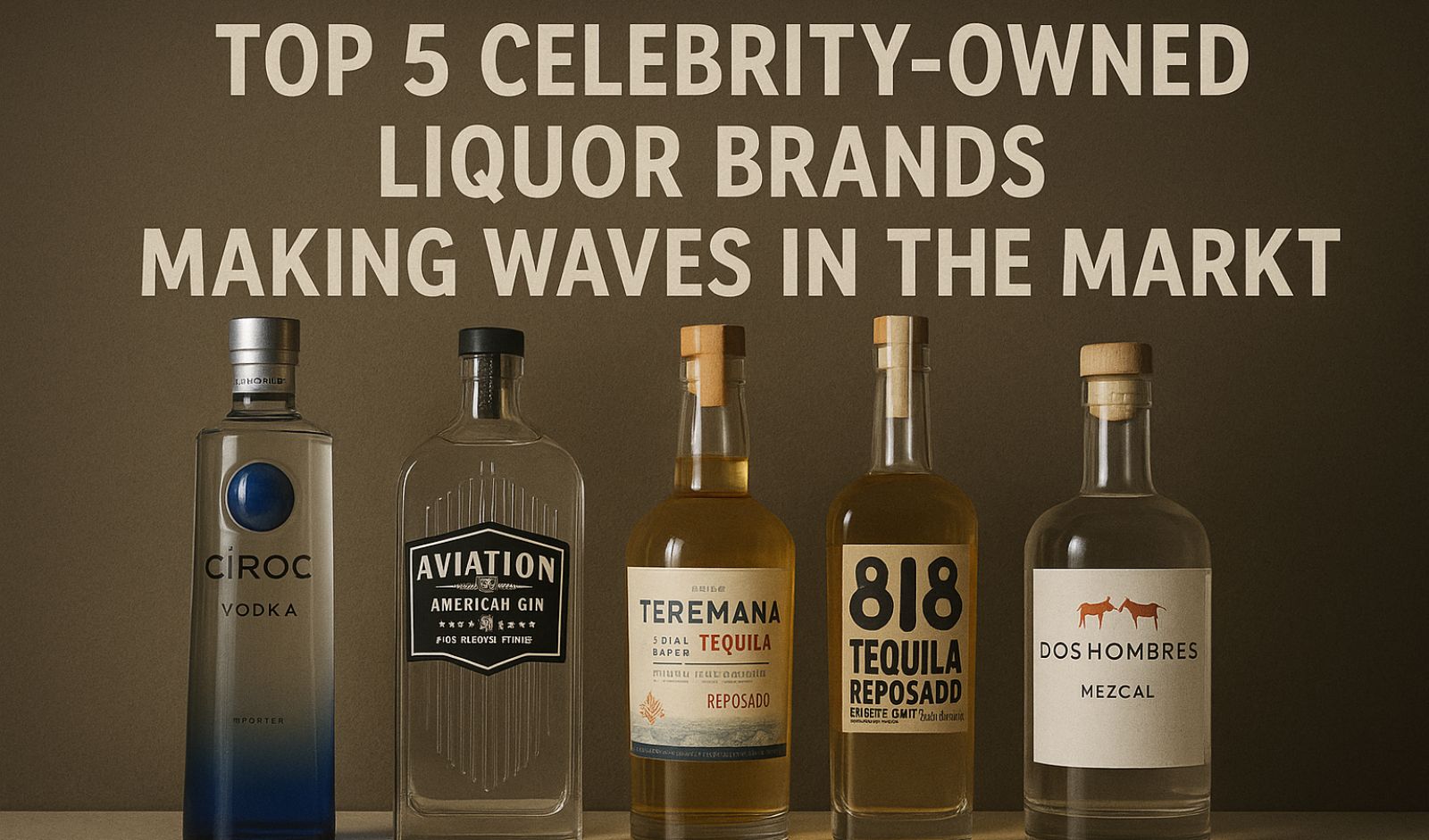 Top 5 Celebrity-Owned Liquor Brands Making Waves in the Market