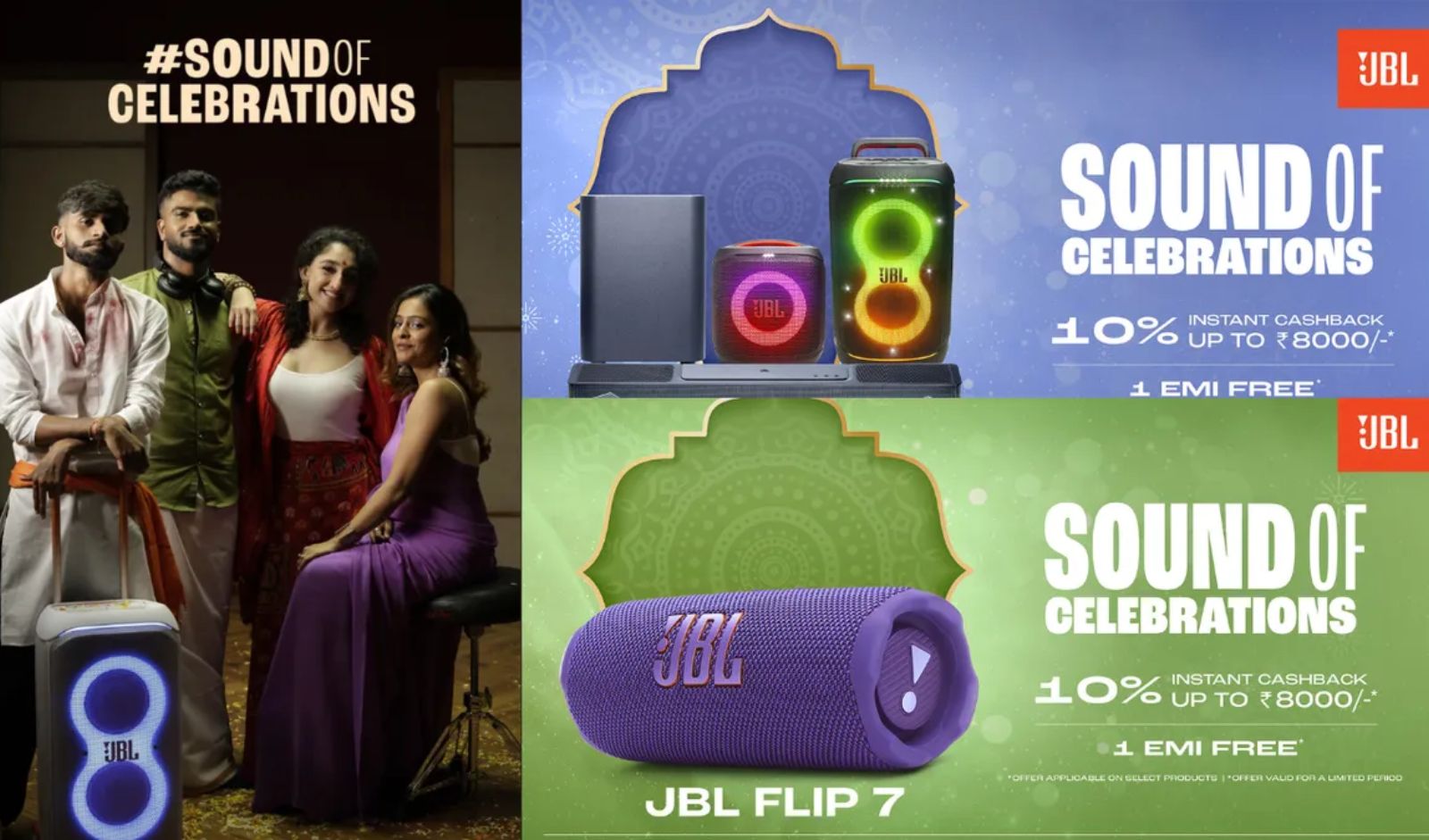 JBL Expands Audio Lineup for Festive Season with PartyBox, Charge 6, Flip 7, and More