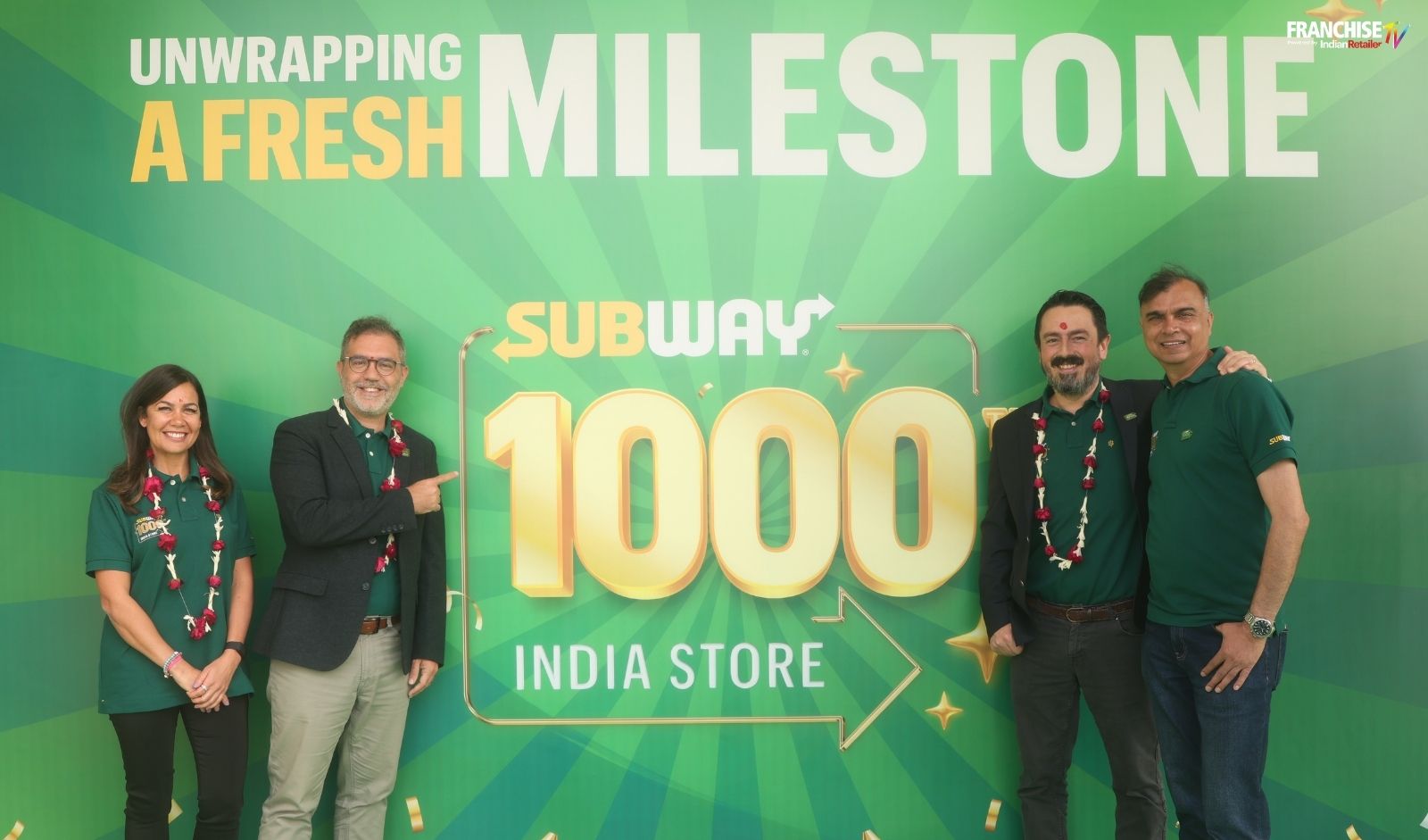 Franchise News: Subway India reaches Historic Landmark of 1,000 stores with Gurugram Store Opening