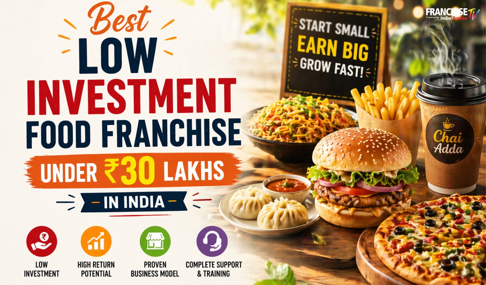 Best Low Investment Food Franchise Under ₹30 Lakhs in India