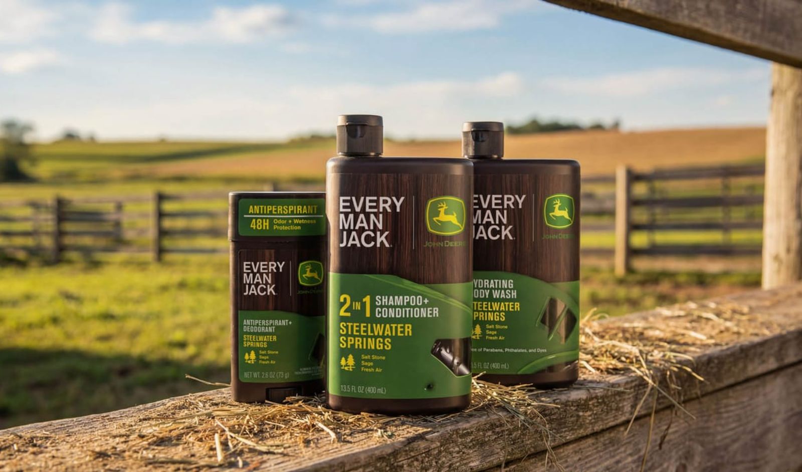 John Deere Debuts Men’s Grooming Collection in Collaboration with Every Man Jack