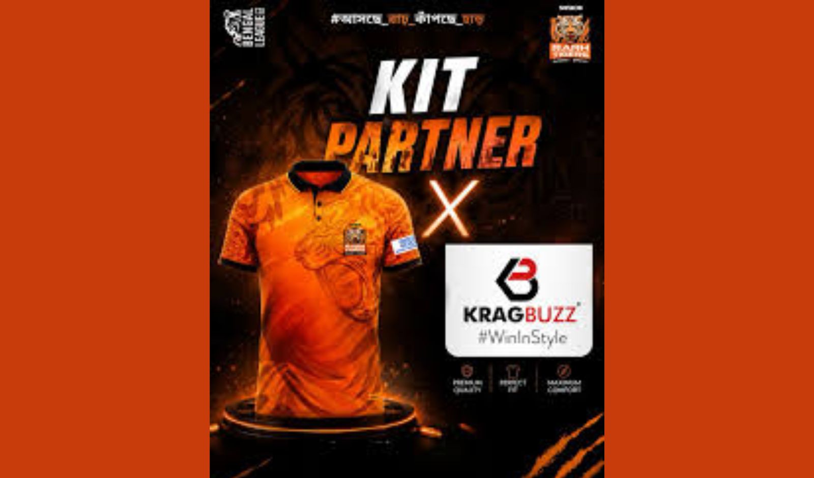 KragBuzz Sports to Supply Team Kits for Shrachi Rarh Tigers in Bengal T20 League