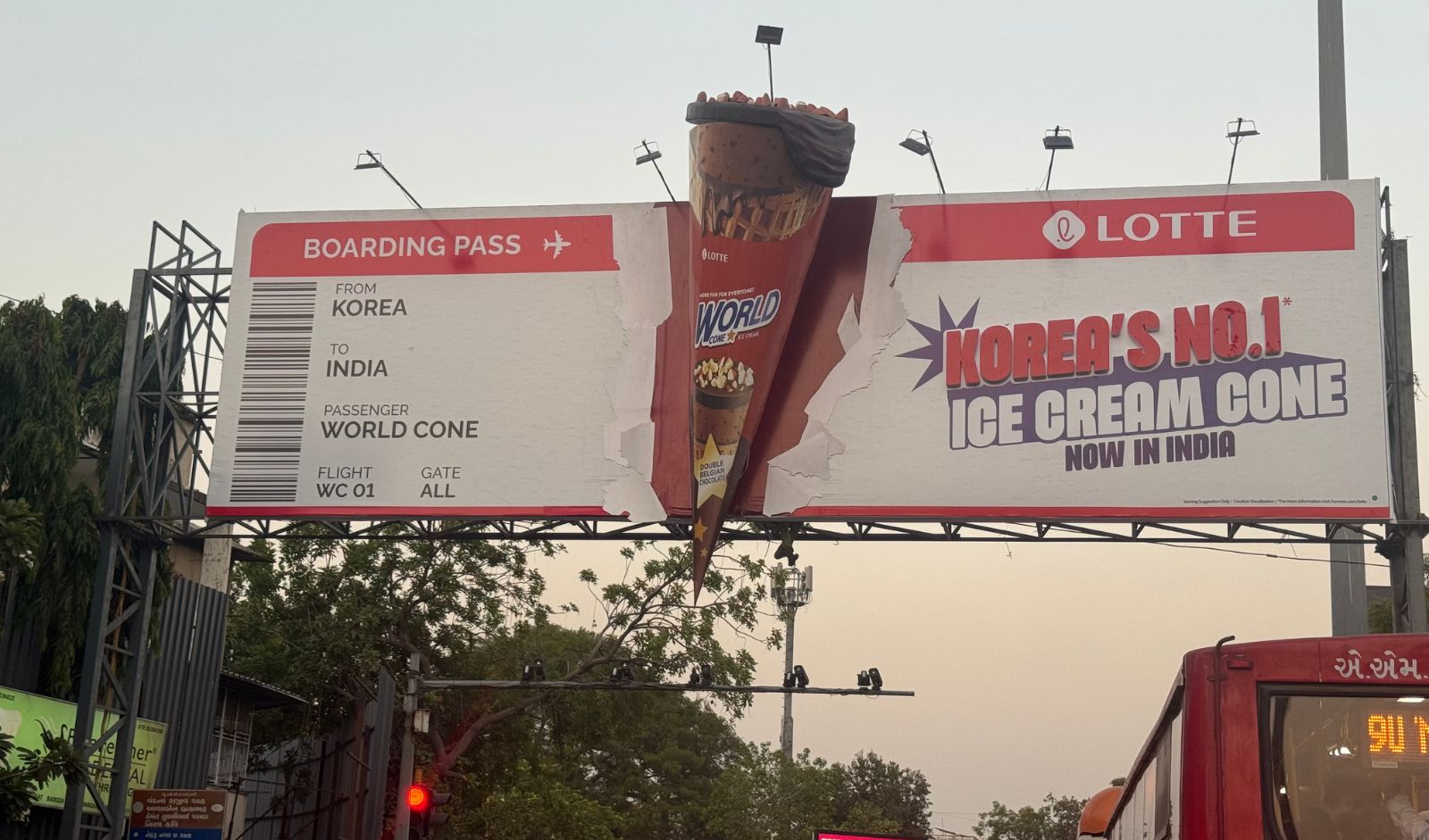 LOTTE India Launches OOH Campaign for World Cone Double Belgian Chocolate