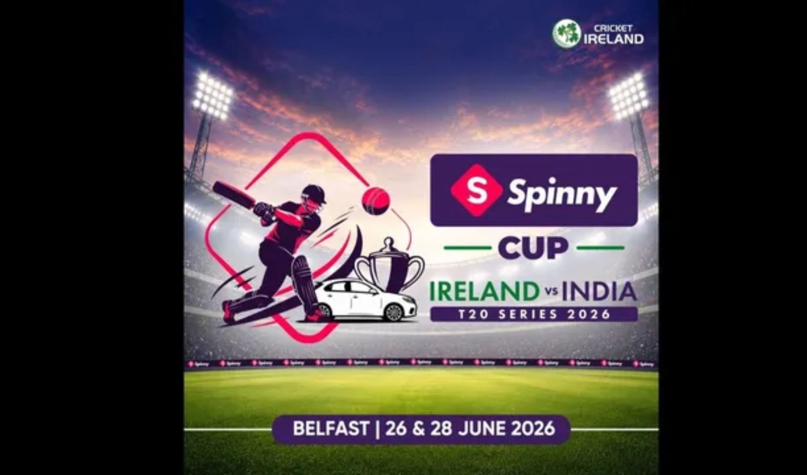 Spinny Secures Title Sponsorship for India-Ireland T20I Series