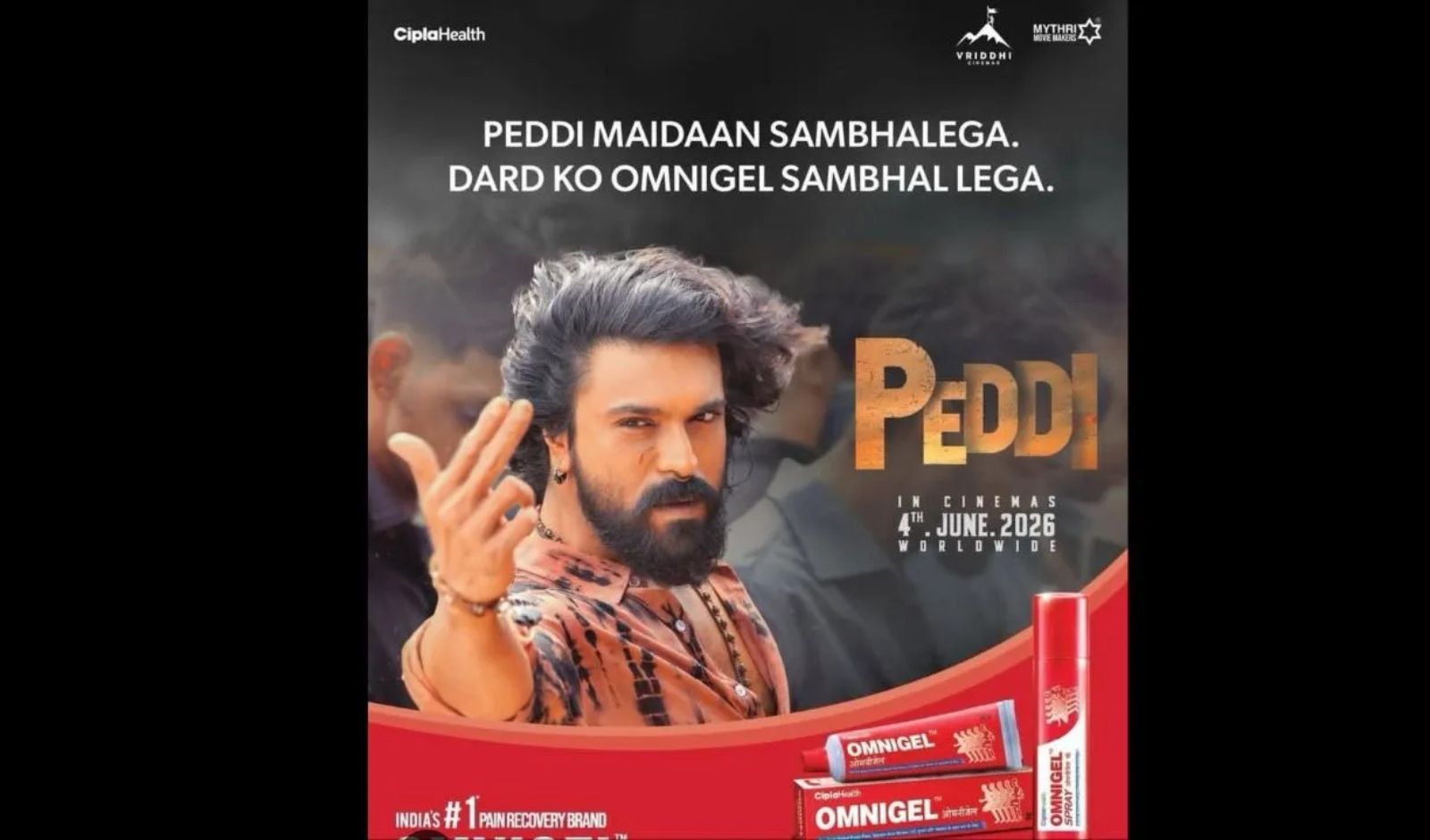 Cipla Health’s Omnigel Partners with Ram Charan’s Upcoming Film Peddi
