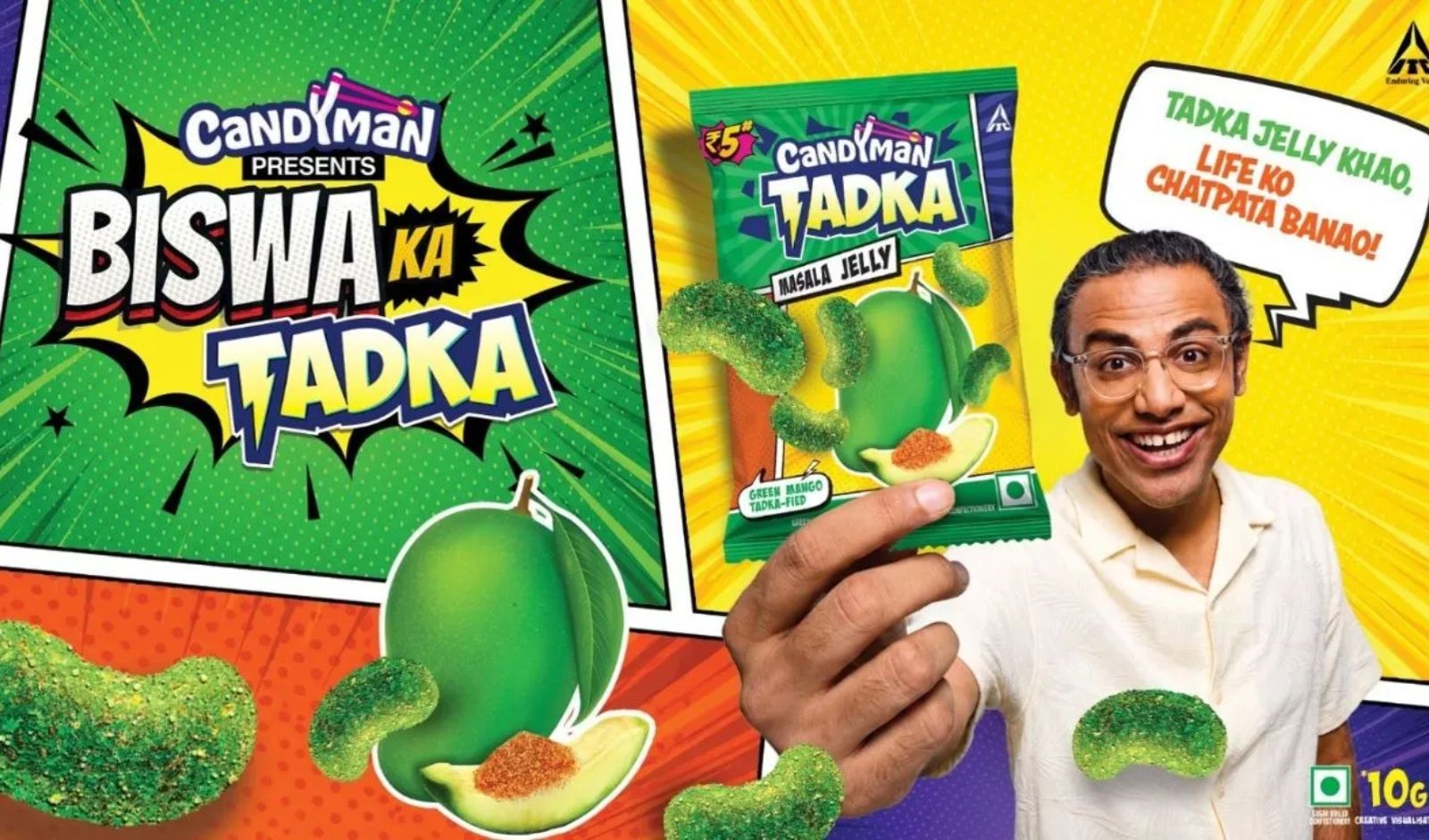 ITC’s Candyman Signs Biswa Kalyan Rath for Tadka Masala Jelly Campaign