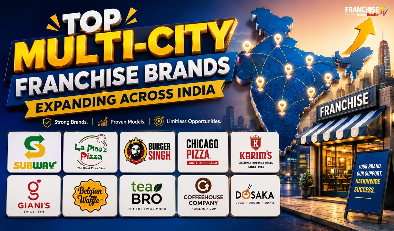 Top Multi-City Franchise Brands Expanding Across India