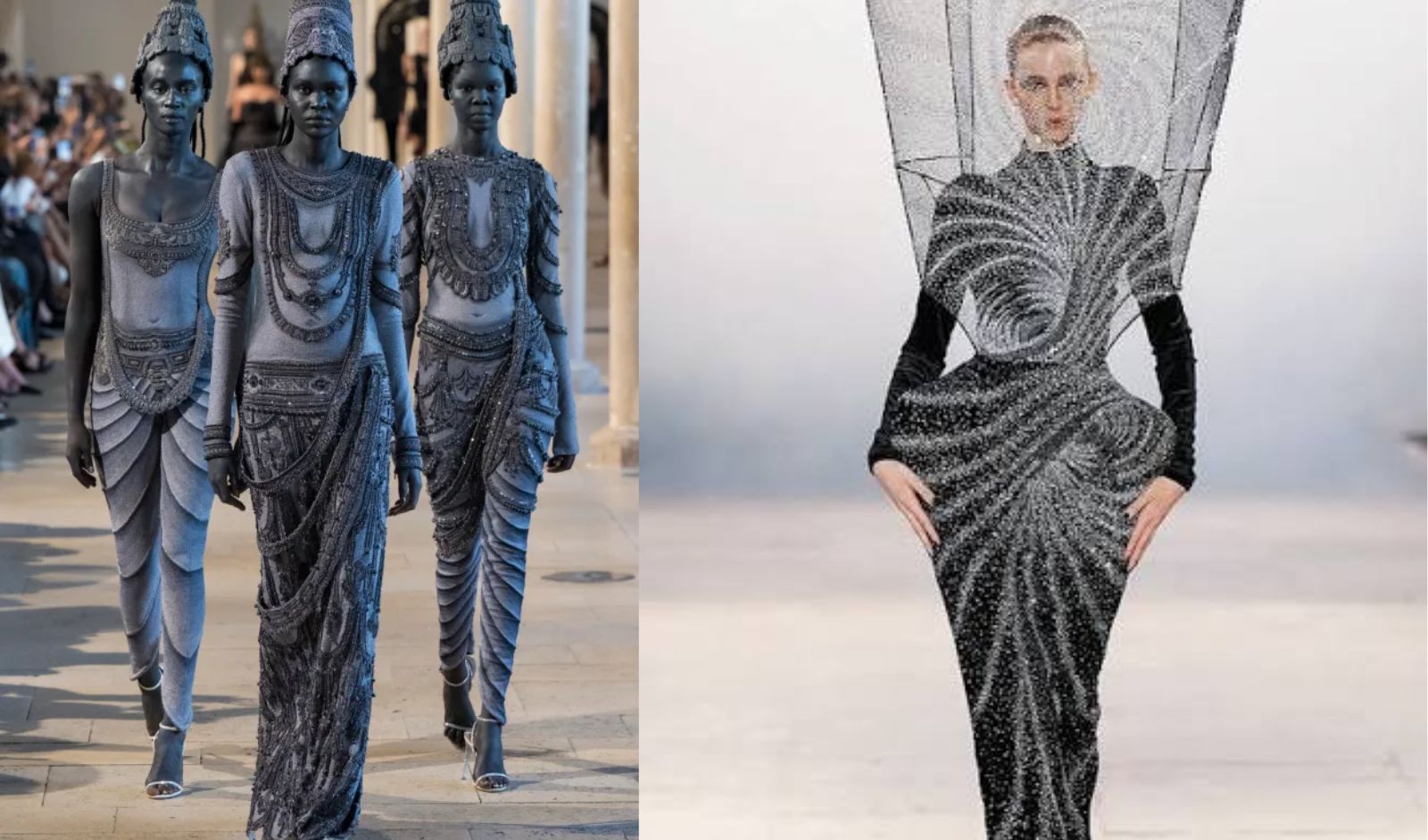 Rahul Mishra Unveils Temple-Inspired Collection at Paris Haute Couture Week