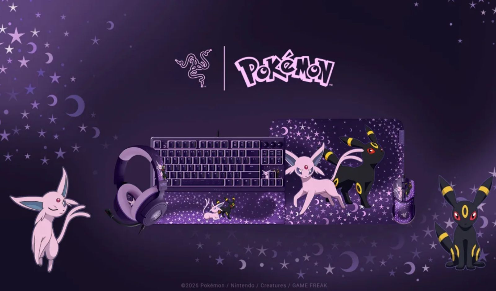 Razer Introduces Pokémon-Themed Espeon and Umbreon Gaming Gear