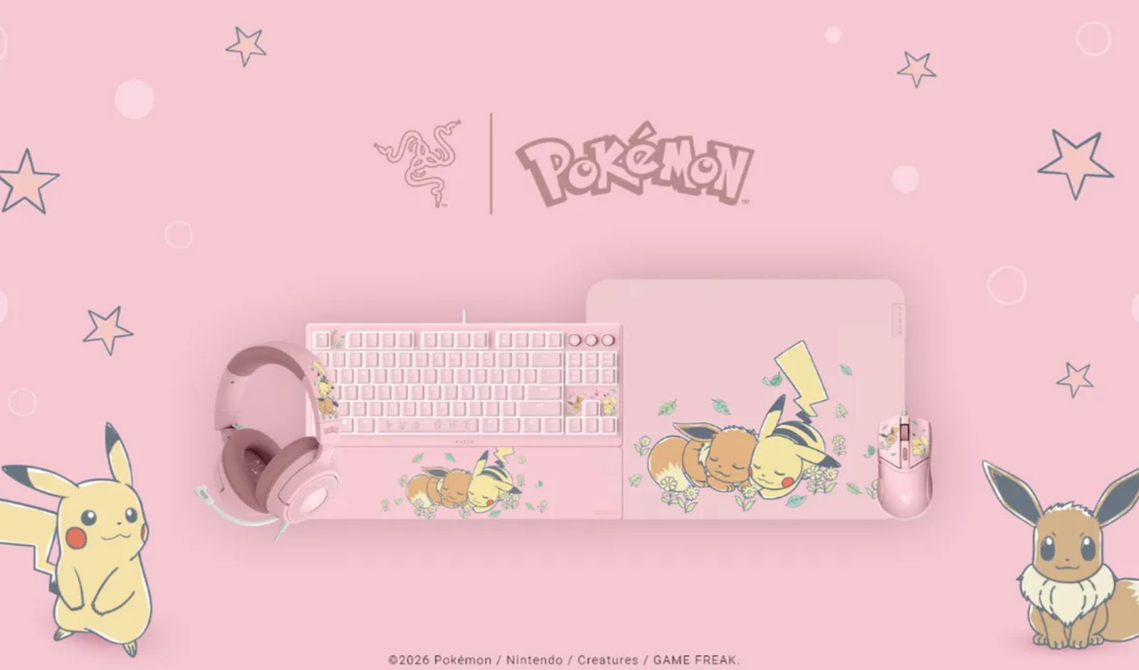 Razer Partners with The Pokémon Company International for Pikachu & Eevee Gaming Collection