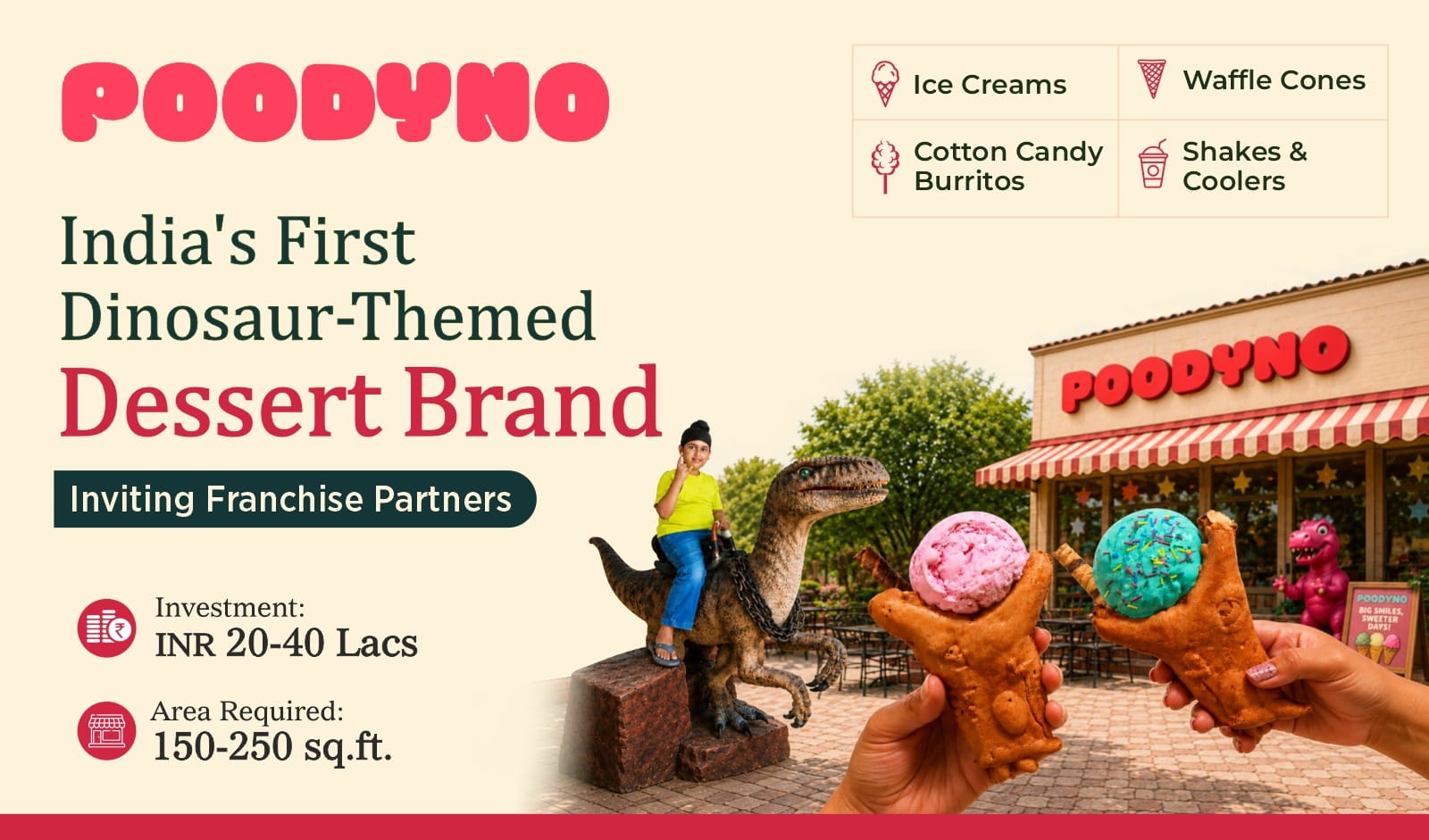 Poodyno Brings Dinosaur-Themed Ice Cream to India’s Dessert Market