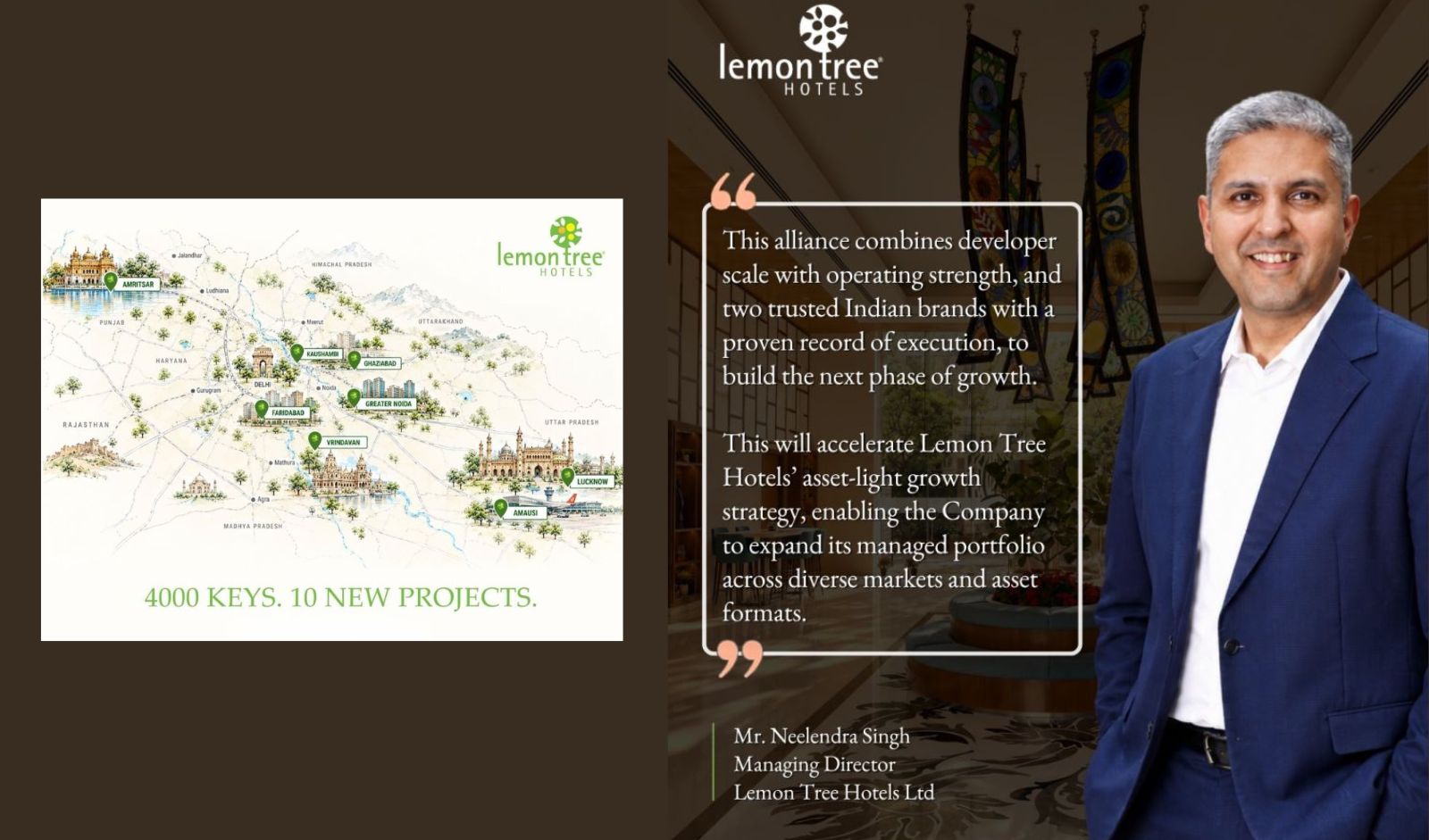  Lemon Tree's Subsidiary Signs MOU With Omaxe to Operate ~ 4000 Keys Hotels
